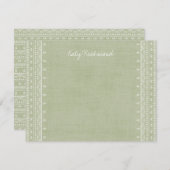 Boho Embroidery Tribal Pattern Stationery - Green (Voorkant / Achterkant)