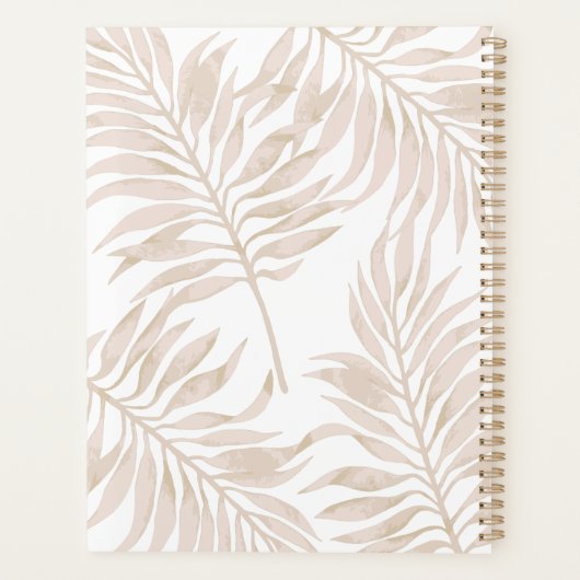 Boho en feuille de palme sèche moderne Script (Dos)
