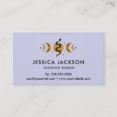 Boho Esoteric Snake and Moon Phases Visitekaartje (Voorkant)