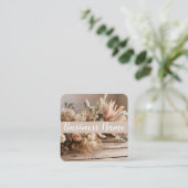 Boho | Esthétique | Floral séché | Carte de visite (Debout devant)