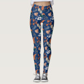 BOHO esthetisch patroon A10 D blauw BG Leggings (Voorkant)