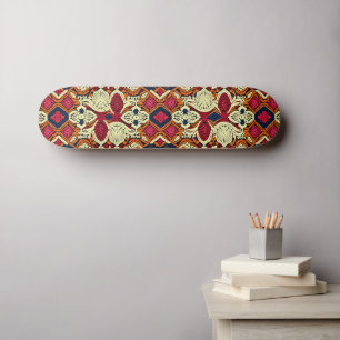 Boho esthetische Faux Crochet Wall Art Skateboard