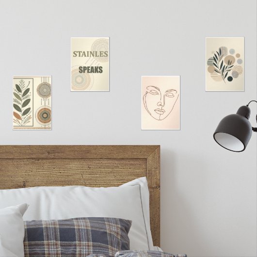 Boho Esthetische Lijst Set - Minimale Print Set (Slaapkamer)