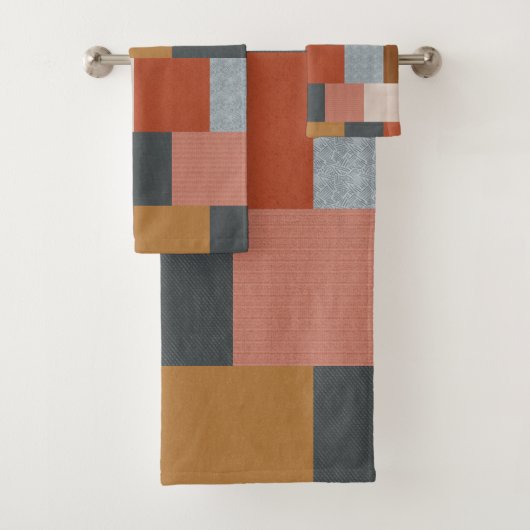 Boho Été Bleu Jaune Terracota Beige Patchwork (En situation)