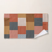 Boho Été Bleu Jaune Terracota Beige Patchwork (Serviette à main)