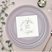 Boho Etheral Greenery Botanical Wedding Servet