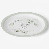 Boho Etheral Greenery Simple Botanical Papieren Bordje (Gekanteld)