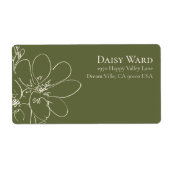Boho + Étiquette d'adresse de retour de fleur sauv (Devant)