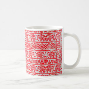 Boho etnisch olifantenpatroon koffiemok