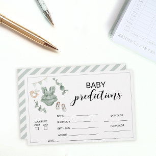 Boho eucalyptus baby shower voorspellingen papierw briefpapier