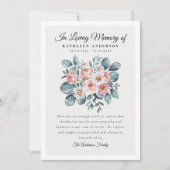 Boho Eucalyptus begrafenismonument Bedankkaart (Voorkant)