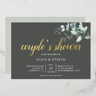 Boho Eucalyptus blaast stellen Folie voor schoenen Uitnodiging