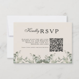 Boho Eucalyptus Bladeren Bruiloft RSVP Kaartje