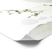 Boho Eucalyptus Feuille Affiche de bienvenue de la (Coin)