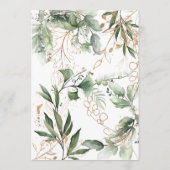 Boho Eucalyptus Gold Circles Vrijgezellenfeest Kaart (Achterkant)