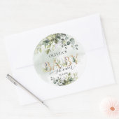 Boho eucalyptus gouden letters Baby shower sticker (Envelop)