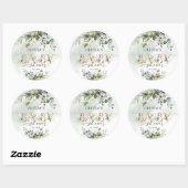 Boho eucalyptus gouden letters Baby shower sticker (Vel)