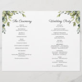 Boho Eucalyptus Greenery Gold Geometric Program (Achterkant)