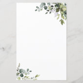 Boho Eucalyptus Greenery Simple Wedding Menu (Achterkant)