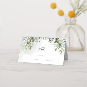 Boho Eucalyptus groen takken gouden plaats kaart