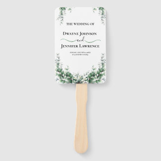 Boho Eucalyptus Groene Zomer Bruiloft Handwaaier