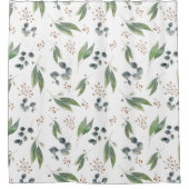 Boho eucalyptus leaf groene bladbloem douchegordijn (Voorkant)