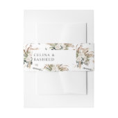 Boho Eucalyptus Pampas & Beige Bloemenuitnodiging Uitnodigingen Wikkel (Voorkant Voorbeeld)