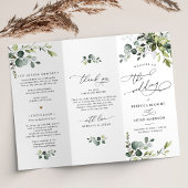 Boho Eucalyptus Programme de Cérémonie Mariage de 