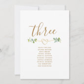 Boho Eucalyptus Wedding Zitting Grafiek (Voorkant)