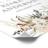 Boho Eucalyput, Palm & Affiche de bienvenue Floral (Coin)
