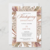Boho Exotic Dried Grasses | Thanksgiving Pampas Kaart (Voorkant)
