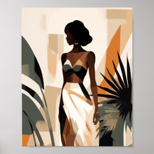 Boho Faceless Meisje Magic Wall Art Decor Poster