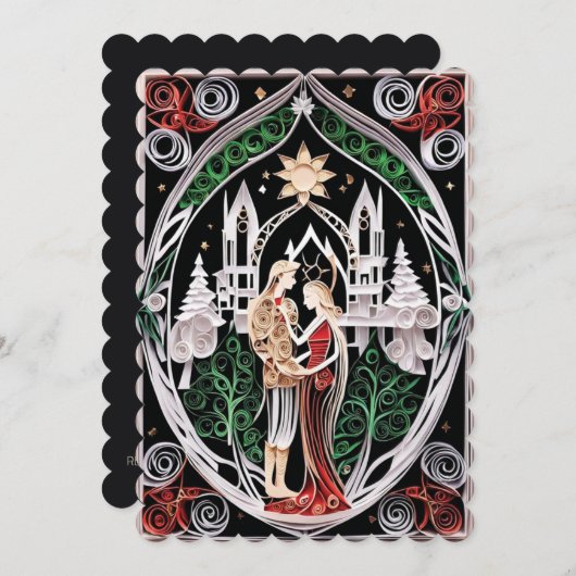 Boho Faire-part de mariage (Devant / Derrière)