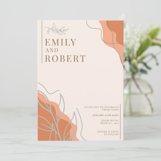 Boho Faire-part de mariage (Debout devant)