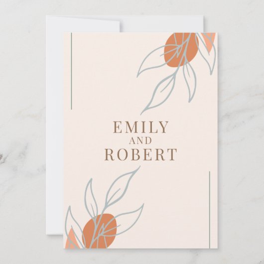 Boho Faire-part de mariage (Dos)