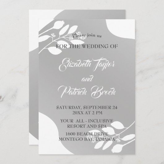 Boho Faire-part de mariage (Devant / Derrière)