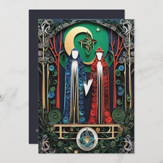 Boho Faire-part de mariage (Devant / Derrière)