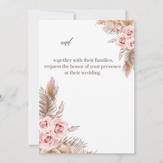 Boho Faire-part de mariage (Dos)