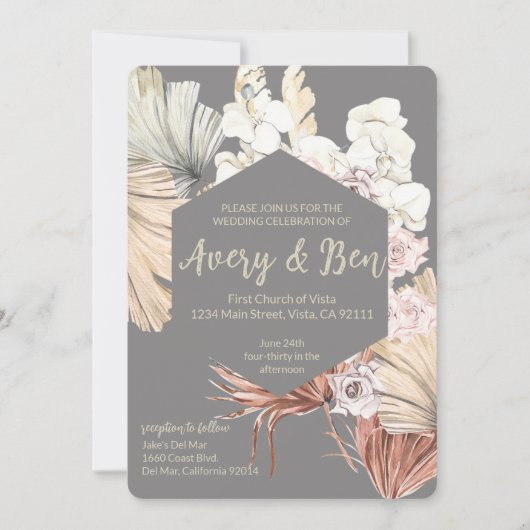 Boho Faire-part de mariage (Devant)