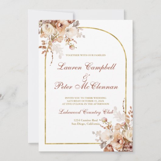 Boho faire-part de mariage (Devant)