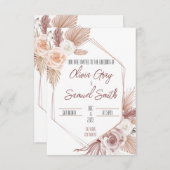 Boho Faire-part de mariage (Devant / Derrière)