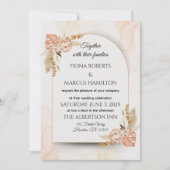 Boho Faire-part de mariage - Élégant Rustique Flor (Devant)