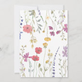 Boho Faire-part de mariage, Fleur sauvage Wedding (Dos)