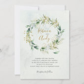 Boho faire-part de mariage, mariage de verdure boi (Devant)