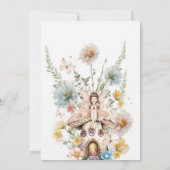 BOHO Fairy 1st Birthday Invitation Wildflower Sage (Dos)