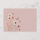 Boho Fairy Blush Wildflower Luier Raffle Informatiekaartje (Achterkant)
