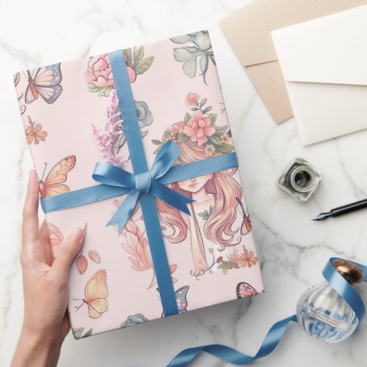Boho Fairy Eerste Meisje's 1e Verjaardag Cadeaupapier (Geschenken)