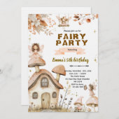 Boho fairy enchanted party invitation (Devant / Derrière)