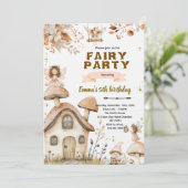 Boho fairy enchanted party invitation kaart (Staand voorkant)