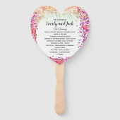 Boho Fairy Lights Mason Jar Roze Paarse Goud Handwaaier (Voorkant)